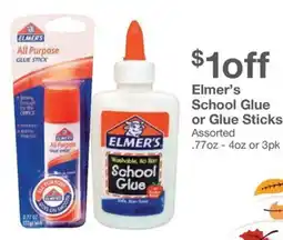 Kinney Drugs Elmer's School Glue or Glue Sticks offer