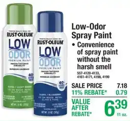Menards Rust-oleum low odor spray paint offer