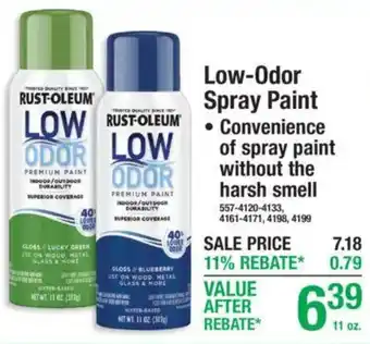 Rust-oleum low odor spray paint