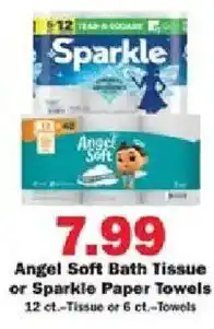 Schnucks Angel Soft Bath Tissue or Sparkle Paper Towels offer
