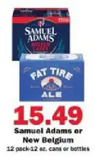 Schnucks Samuel Adams or New Belgium Fat Tire Ale offer