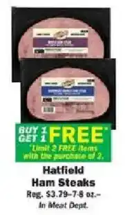 Schnucks Hatfield Ham Steaks offer