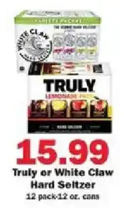 Schnucks Truly or White Claw Hard Seltzer offer