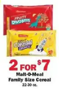 Schnucks Malt-O-Meal Family Size Cereal offer