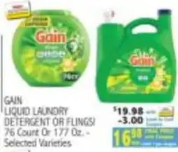 Ingles Markets Gain liquid laundry detergent or flings offer