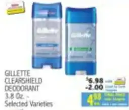 Ingles Markets Gillette Clearshield deodorant offer