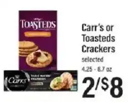 Lowes Foods Carr's or Toasteds Crackers offer