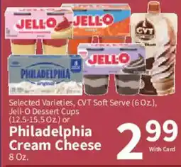 Food City Jell-o dessert cups or philadelphia cream cheese offer