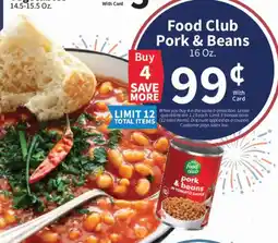 Food City Food Club Pork & Beans offer