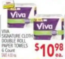 Ingles Markets Viva signature cloth double roll paper towels offer