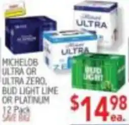 Ingles Markets Michelob Ultra or Ultra Zero, Bud Light Lime or Platinum offer