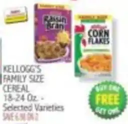 Ingles Markets Kellogg's family size cereal offer