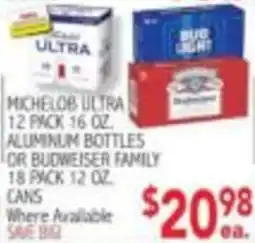 Ingles Markets Michelob Ultra or Budweiser Family offer