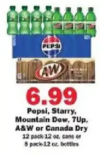Schnucks Pepsi, Starry, Mountain Dew, 7Up, A&W or Canada Dry offer