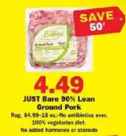 Schnucks Just Bare 90% Lean Ground Pork offer