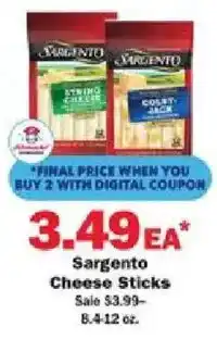 Schnucks Sargento Cheese Sticks offer