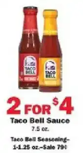 Schnucks Taco Bell Sauce offer