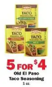 Schnucks Old El Paso Taco Seasoning offer
