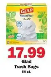 Schnucks Glad trash bags offer