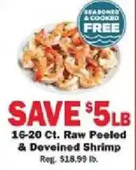 Schnucks 16-20 Ct. Raw Peeled & Deveined Shrimp offer