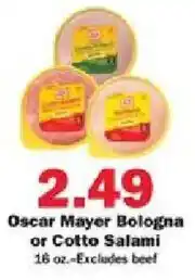 Schnucks Oscar Mayer Bologna or Cotto Salami offer