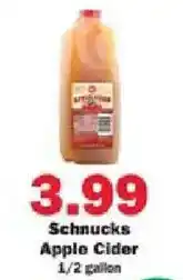 Schnucks Schnucks apple cider offer