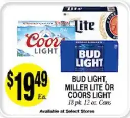 Arlan's Market Bud Light, Miller Lite or Coors Light offer