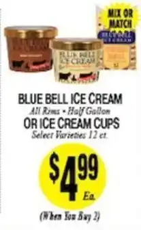 Arlan's Market Blue Bell Ice Cream offer