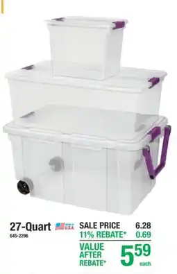 Menards 27-Quart offer