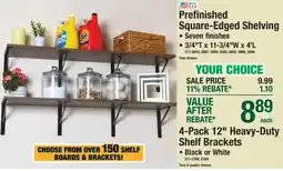 Menards Prefinished Square-Edged Shelving offer