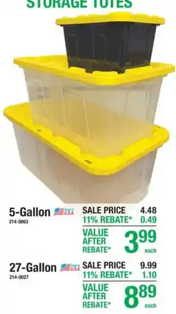 Menards Storage Totes offer