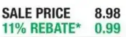 Menards 11% rebate offer