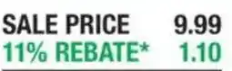 Menards 11% rebate offer