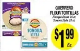 Arlan's Market Guerrero flour tortillas offer