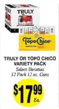 Arlan's Market Truly or Topo Chico Variety Pack offer