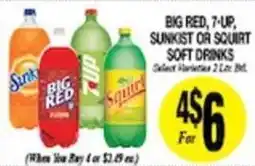Arlan's Market Big Red, 7-Up, Sunkist or Squirt Soft Drinks offer