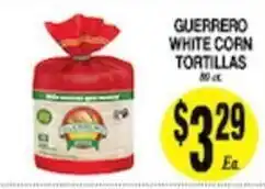 Arlan's Market Guerrero white corn tortillas offer