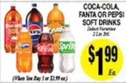 Arlan's Market Coca-Cola, Fanta or Pepsi Soft Drinks offer