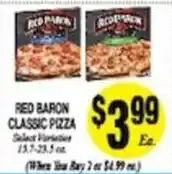 Arlan's Market Red Baron classic pizza offer