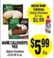 Arlan's Market Marie Callender's pies offer