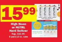 Schnucks High Noon or NUTRL Hard Seltzer offer