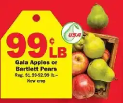 Schnucks Gala Apples or Bartlett Pears offer