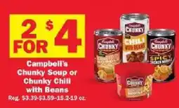 Schnucks Campbell's Chunky Soup or Chunky Chili with Beans offer