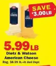 Schnucks Dietz & Watson American Cheese offer