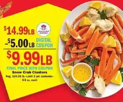 Schnucks Kroger Rewards Snow Crab Clusters offer