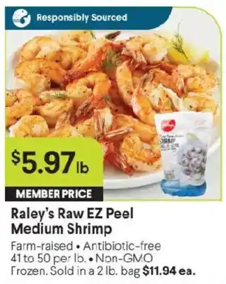 Raley's Raw EZ Peel Medium Shrimp