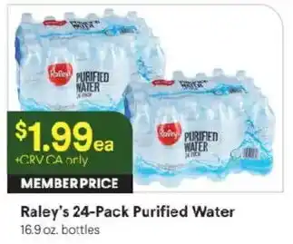 Raley's 24-Pack Purified Water
