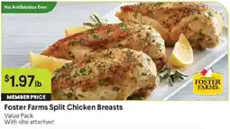 Raley's Foster Farms Split Chicken Breasts offer