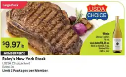 Raley's Raley's New York Steak offer