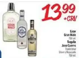 Liquor Gran Malo, Tequila Jose Cuervo Traditional Silver & Reposado